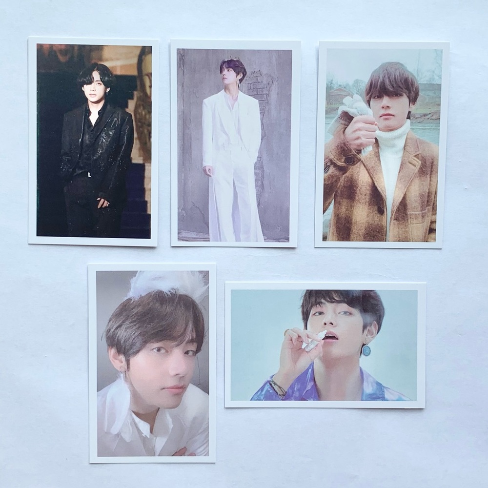 V Tae-hyung BTS Bangtan Boys Photocards Lot of 5